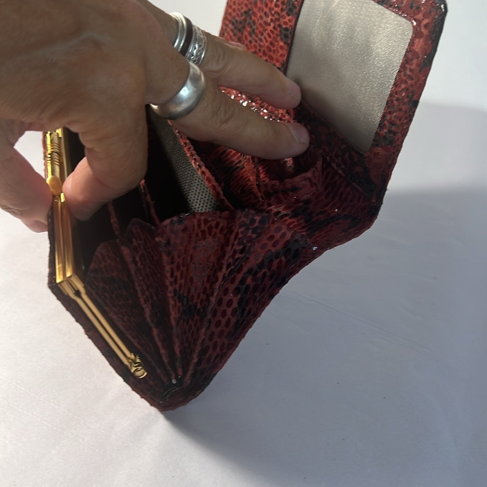 The Find Python Pattern Leather Continental Wallet/Wristlet - Picture 3 of 5